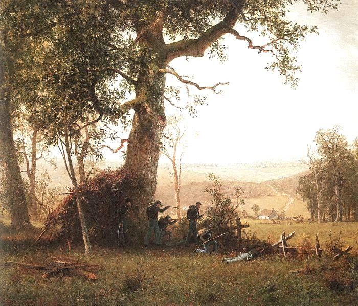 Bierstadt, Albert Guerrilla Warfare Sweden oil painting art